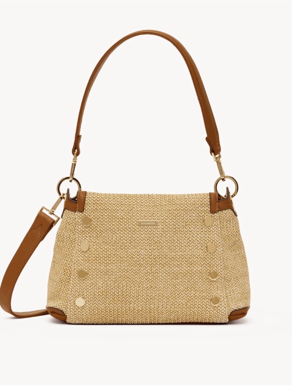 Hammitt Bryant Med Cocoa Raffia Bag NWT